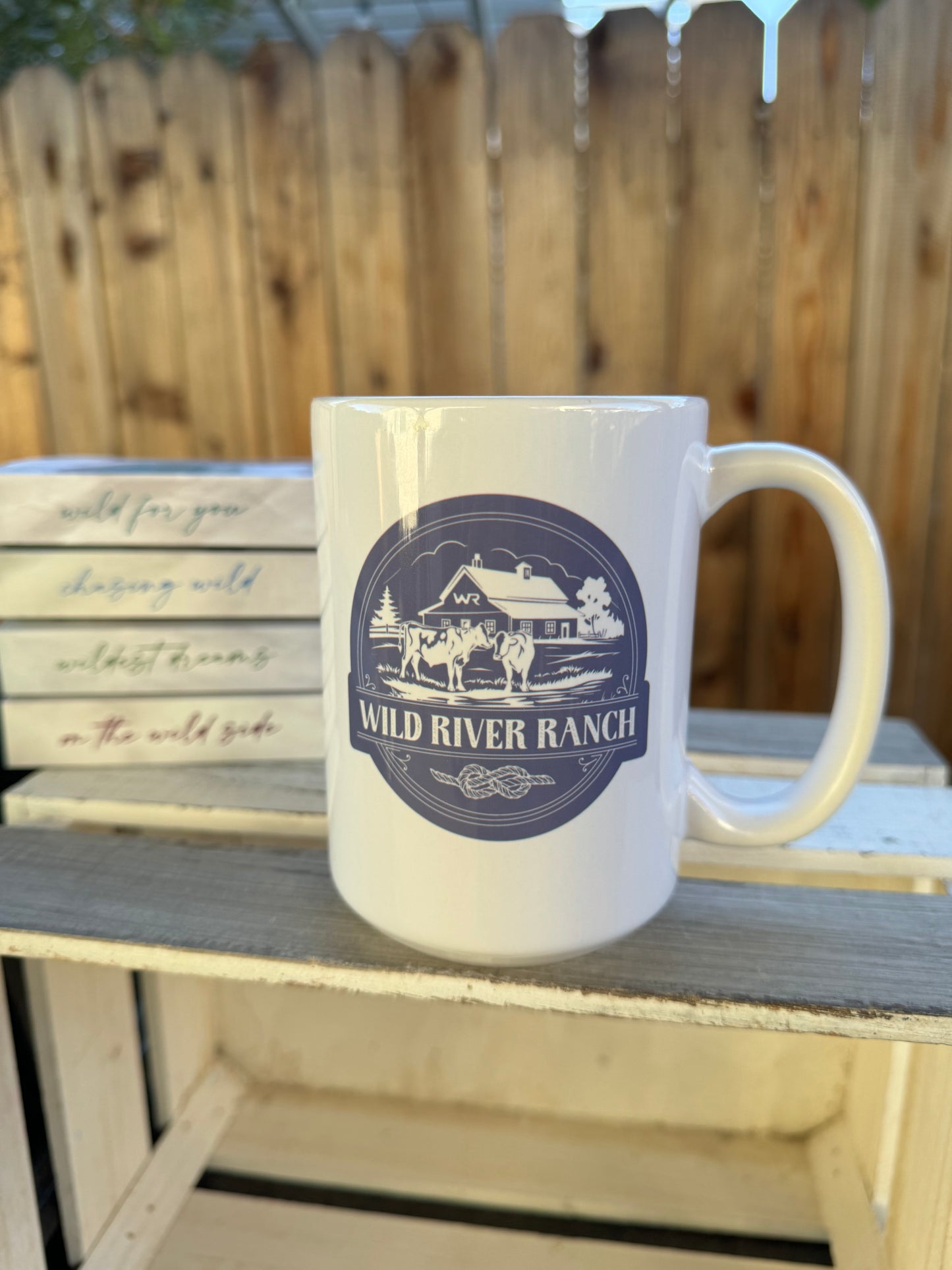 Wild River Ranch Kristen Proby white glossy mug