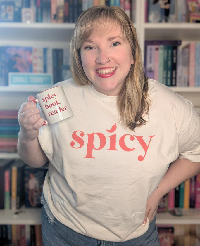 Spicy Book Reader White & Red Mug