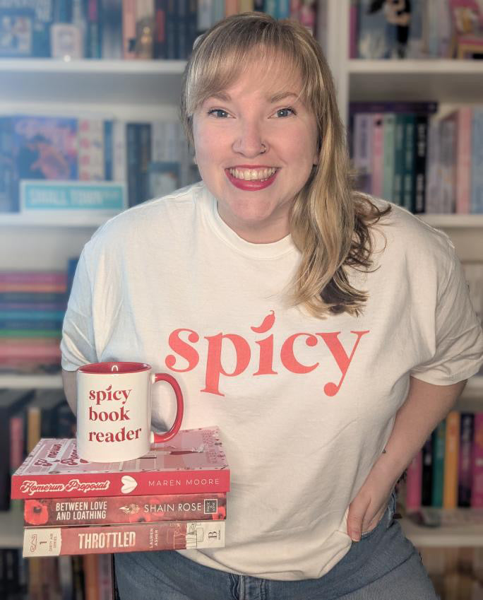 Spicy Book Reader White & Red Mug