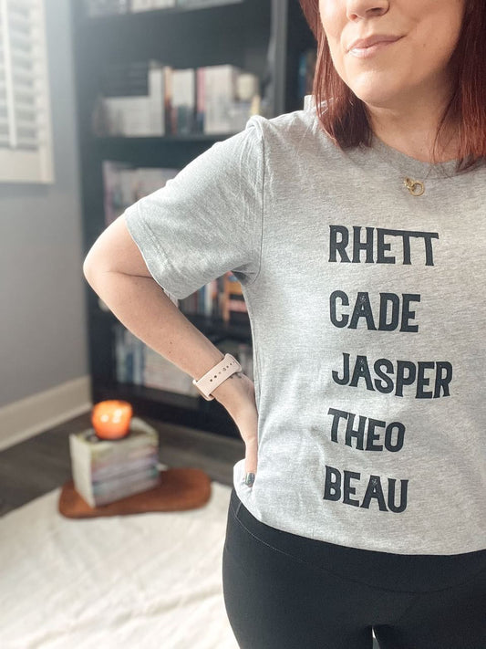 Elsie Silver Rhett Cade Jasper Theo Beau / Chesnut Springs Boys Names Unisex t-shirt