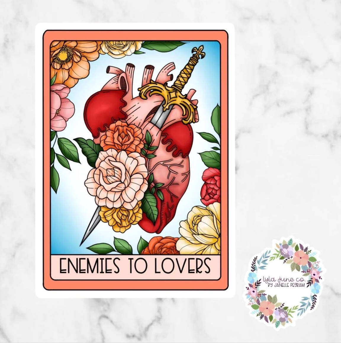 Enemies To Lovers Tarot Card Sticker Meet Your Match By Kandi Steine Lyla June Co 1896