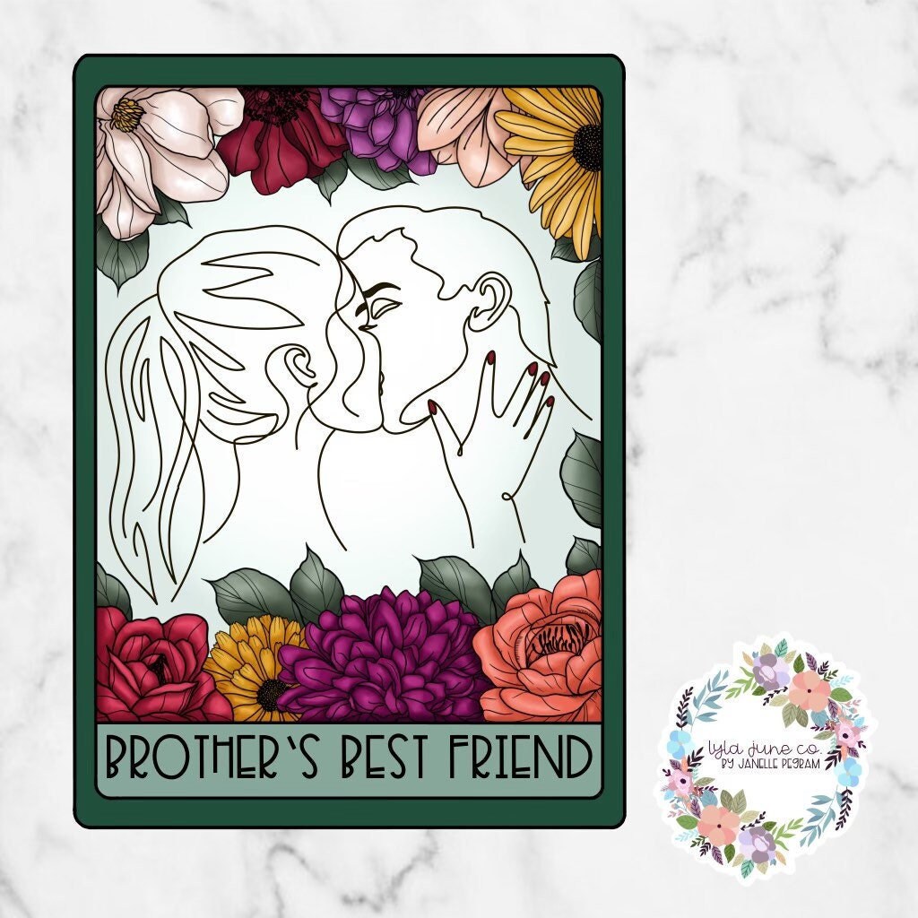 Brother’s Best Friend Romance Tarot Card Trope sticker