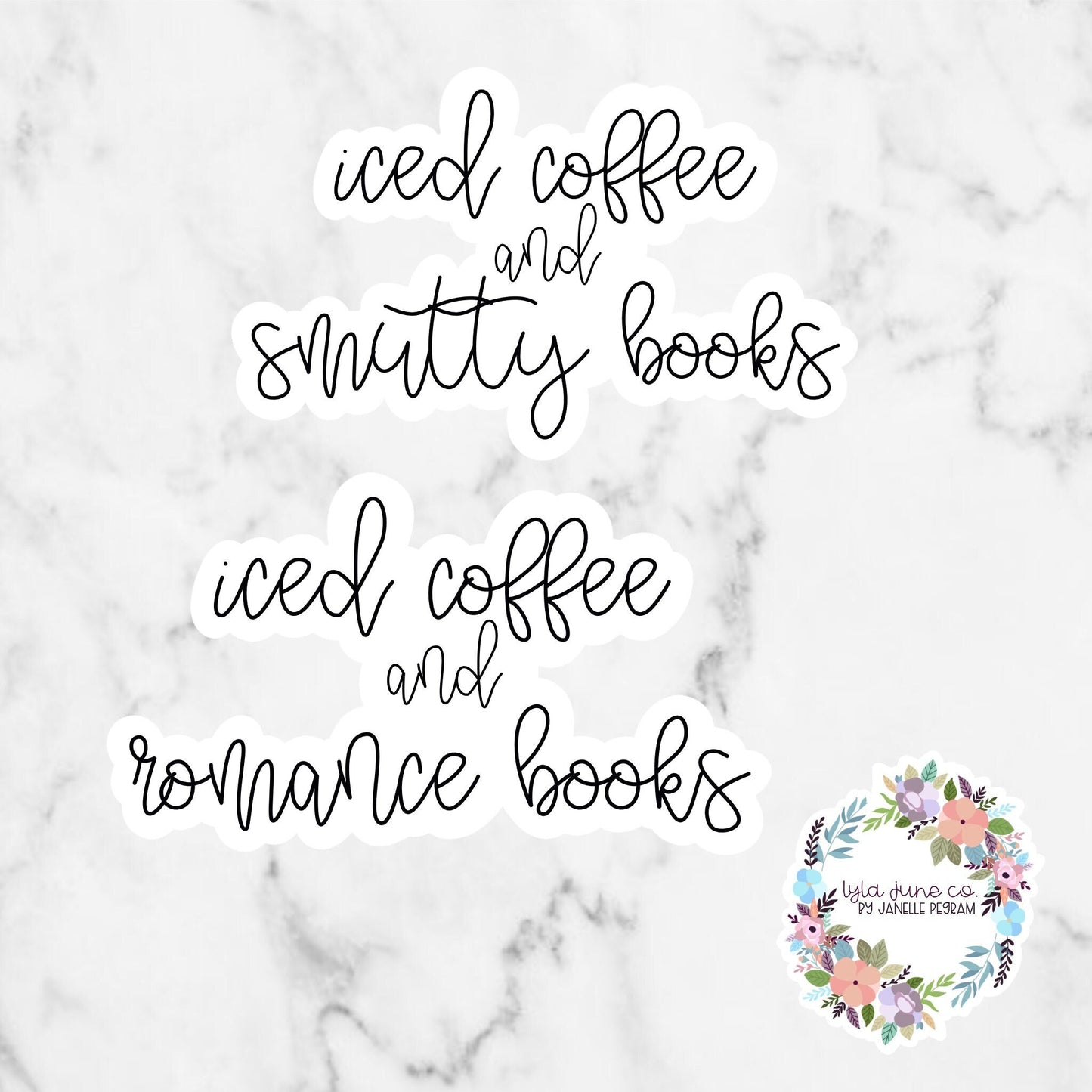 Iced Coffee and Smutty/Romance Books sticker