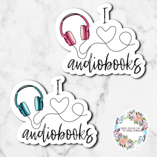 I Heart Love Audiobooks sticker