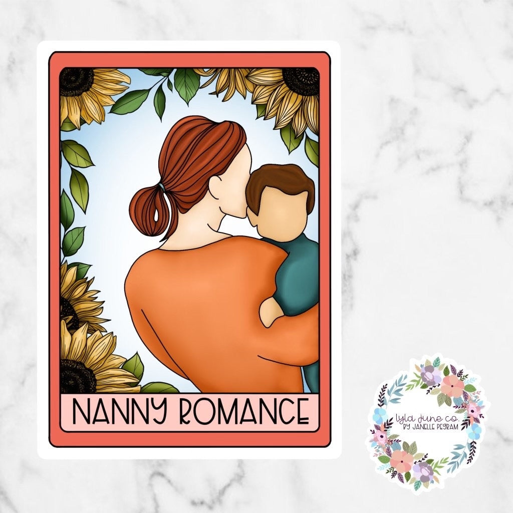 Nanny Romance Tarot Card sticker