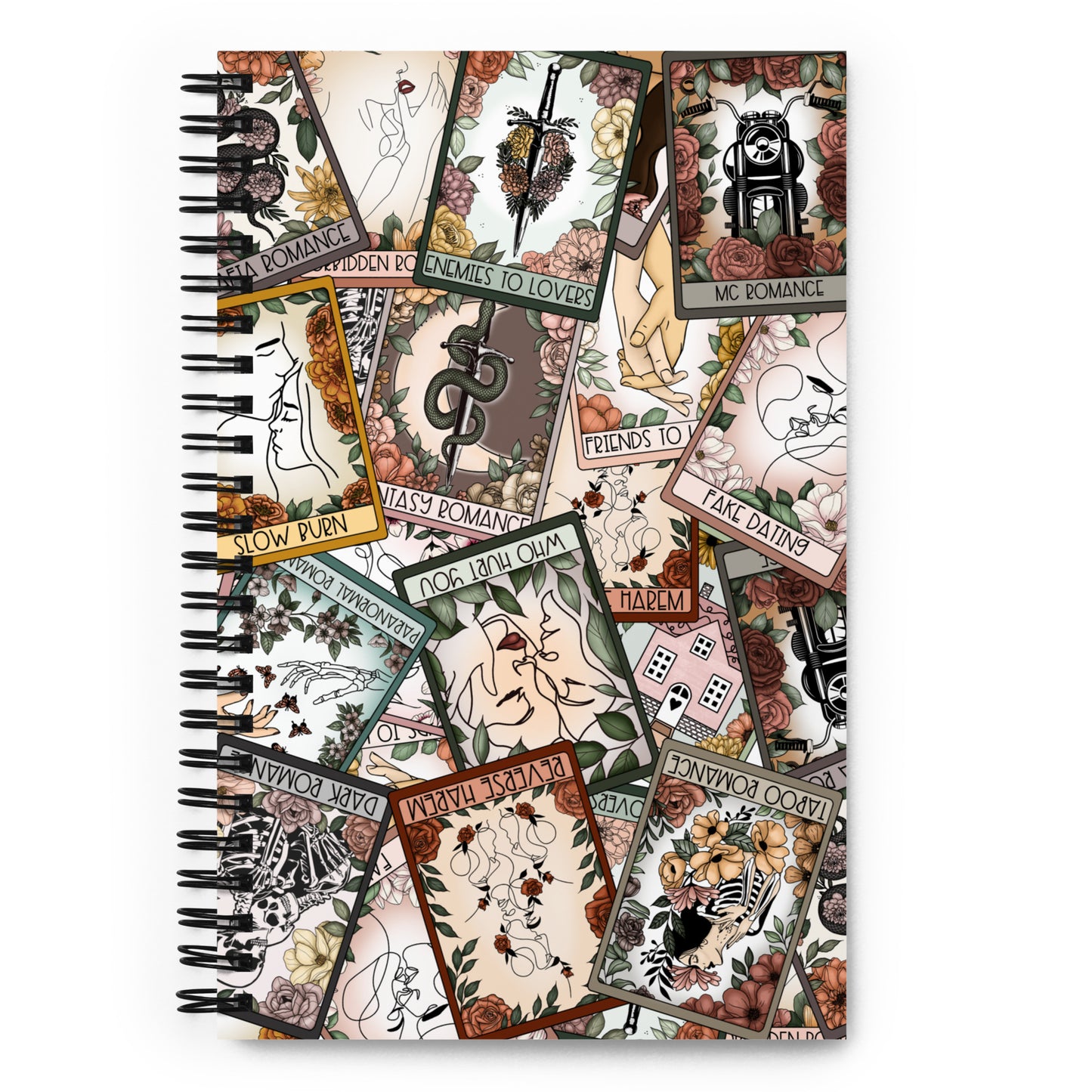 Romance Tarot Card Spiral notebook