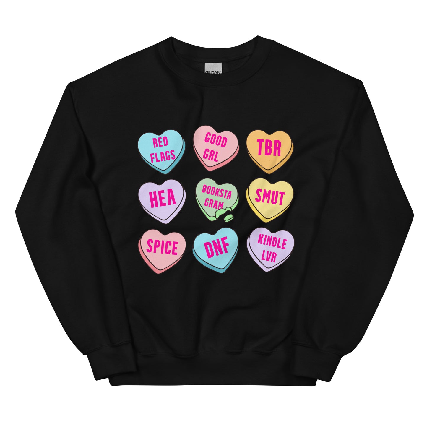 Bookstagram Candy Hearts Valentines Unisex Sweatshirt