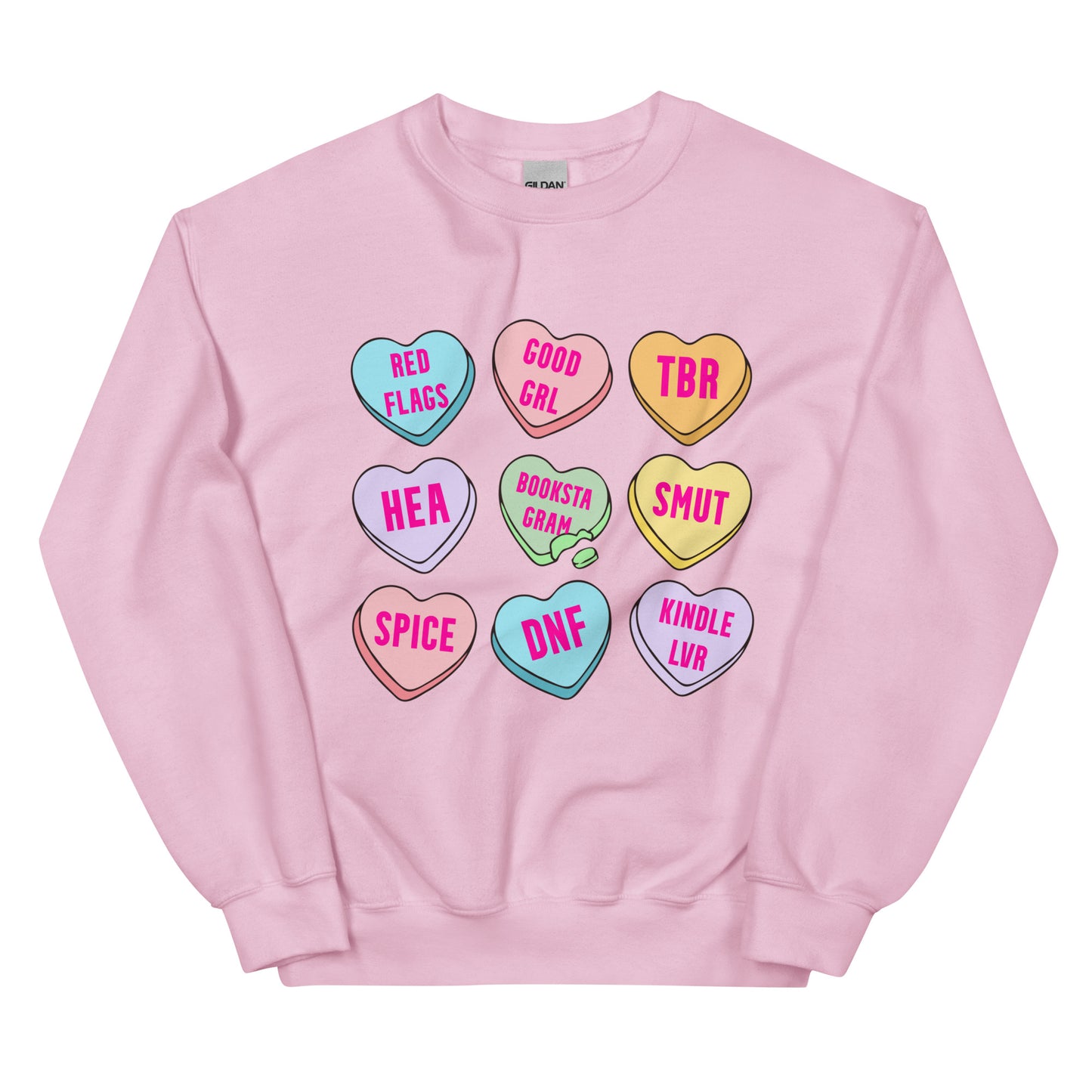 Bookstagram Candy Hearts Valentines Unisex Sweatshirt