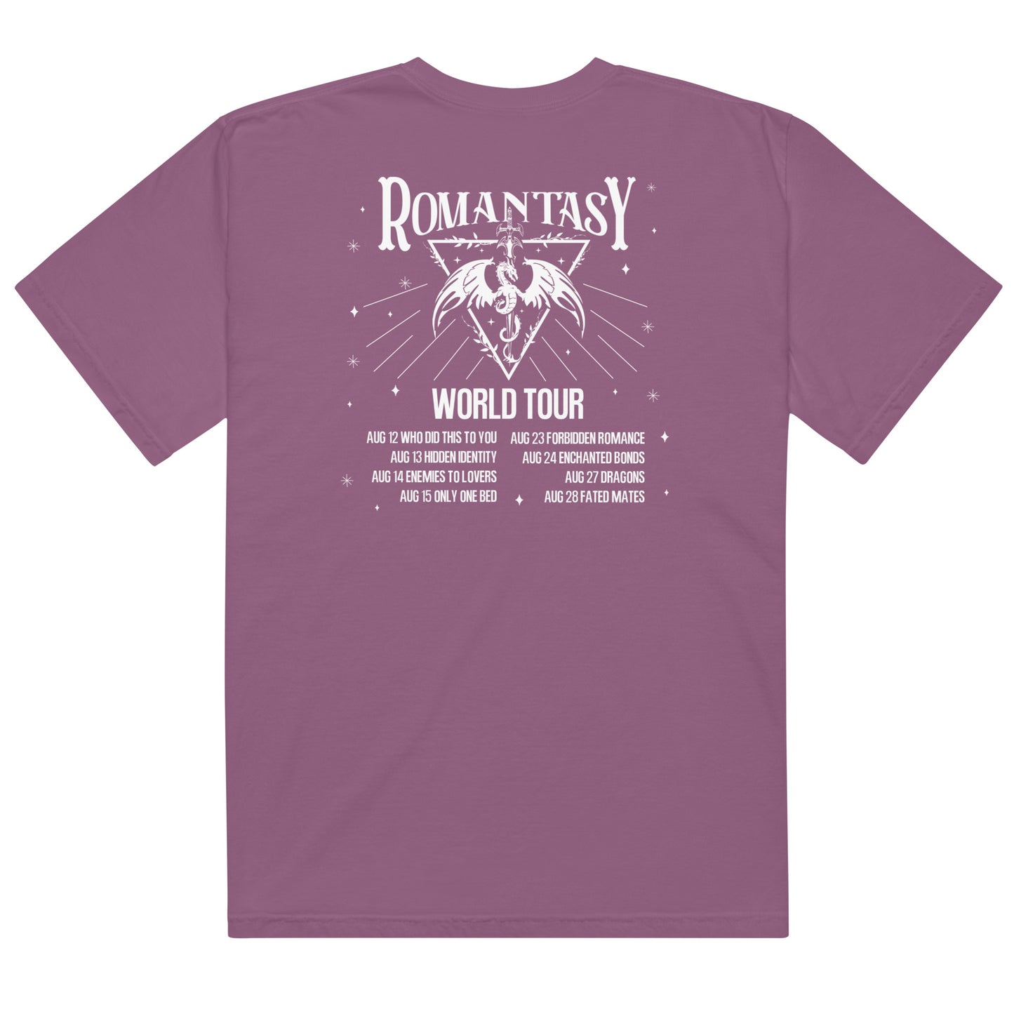 Romantasy World Tour heavyweight t-shirt