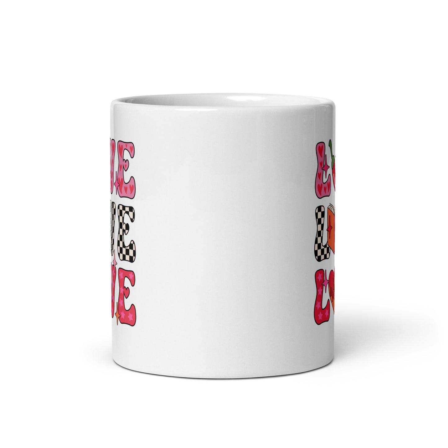 LOVE Valentines White glossy mug