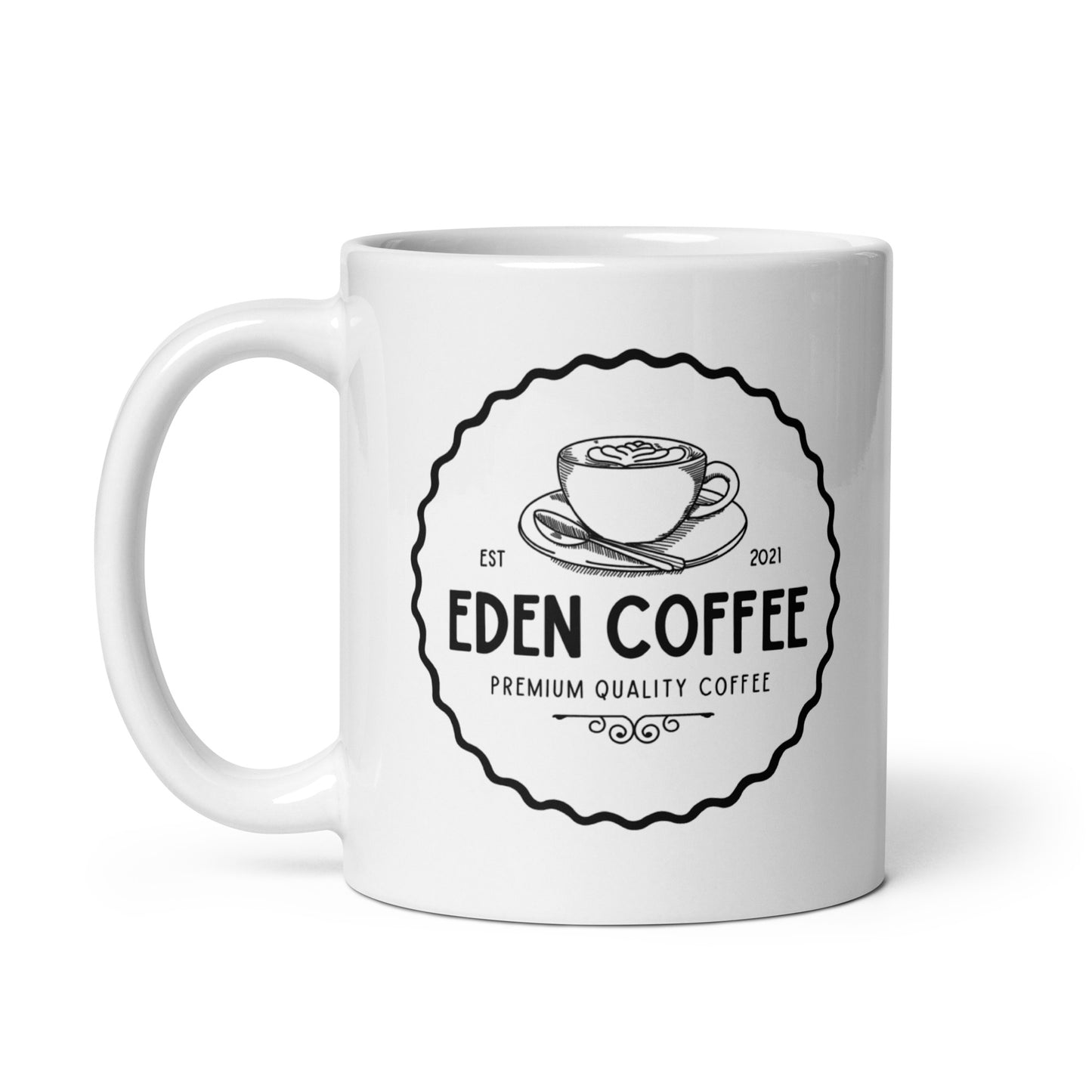 Eden Coffee Devney Perry White glossy mug