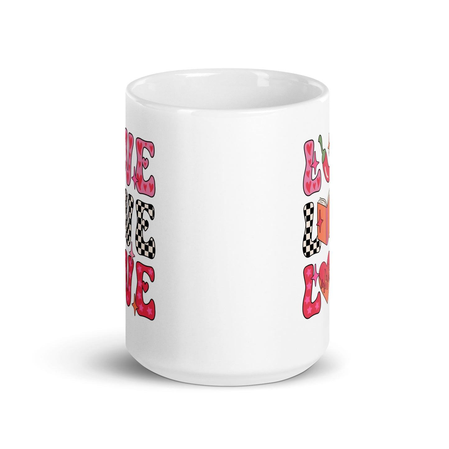 LOVE Valentines White glossy mug